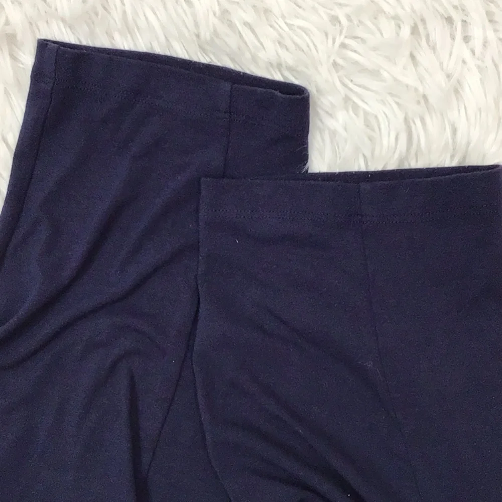 Eileen Fisher Deep Blue pull on stretch knit pants M